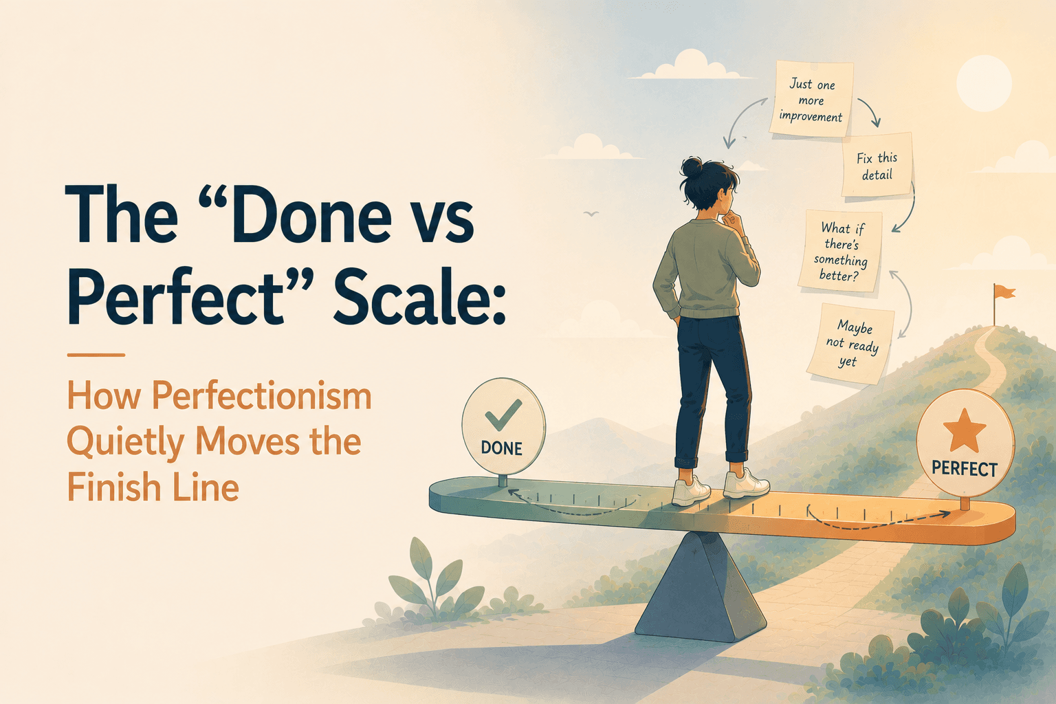 The Done vs Perfect Scale: How Perfectionism Quietly Moves the Finish Line